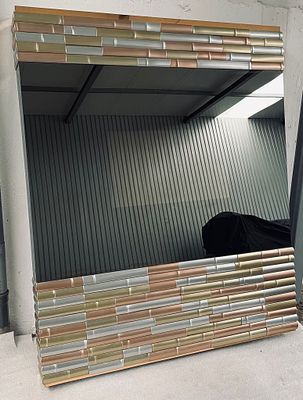 TV Furniture. Furniture for Illusion TV application covered in lacquered bamboo sticks and 