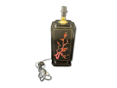 Base for Table Lamp. Base for lampshade in lacquered resin. For slim socket lamp. No lampshade. 