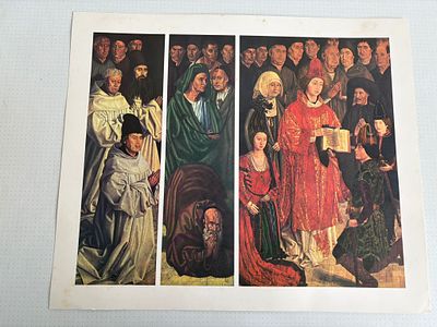 Screen Print. Religious silkscreen on paper is neither dated nor signed. 
Signs of use.