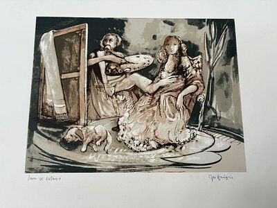 JOSE EM&Iacute;DIO - SCREEN PRINTING. Jose Emidio 
Engraving on heavyweight paper. Hand signed and numbered