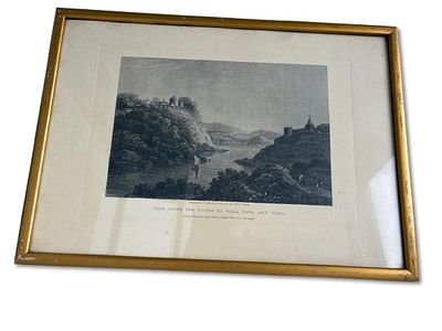 Screen Print. Serigraph title "View Down the Douro to Villa Nova and Gaya", by I. Cauen, drawing 