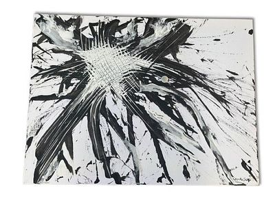 Abstract Paitting. Decorative acrylic painting on canvas. Private collection. Abstract art. Wall 