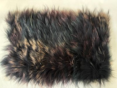 Cachecol em Coelho. Multicolored rabbit scarf. In excellent condition.