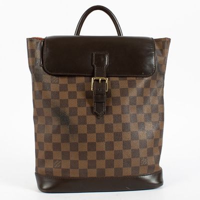 Louis Vuitton Ebene Soho Backpack. The Louis Vuitton Damier Ebene Soho Backpack is a practical 