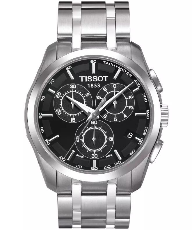 Tissot Couturier Chronograph Watch. Dial and Case 
Case size 41 mm 
Case height 10.95 mm 
Case 