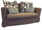 2 - Seater Sofa. Two-seater English-style sofa in fabric. Includes 4 decorative cushions with Image - 4