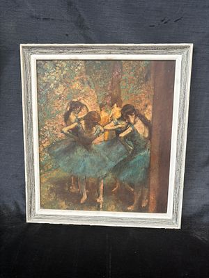 Portrait. Abstract portrait with wooden frame. Signs of use, undated and unsigned.