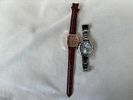 Set of 2 Watches. Set consisting of 2 vintage watches. One with a silver metal bracelet and the Image - 1