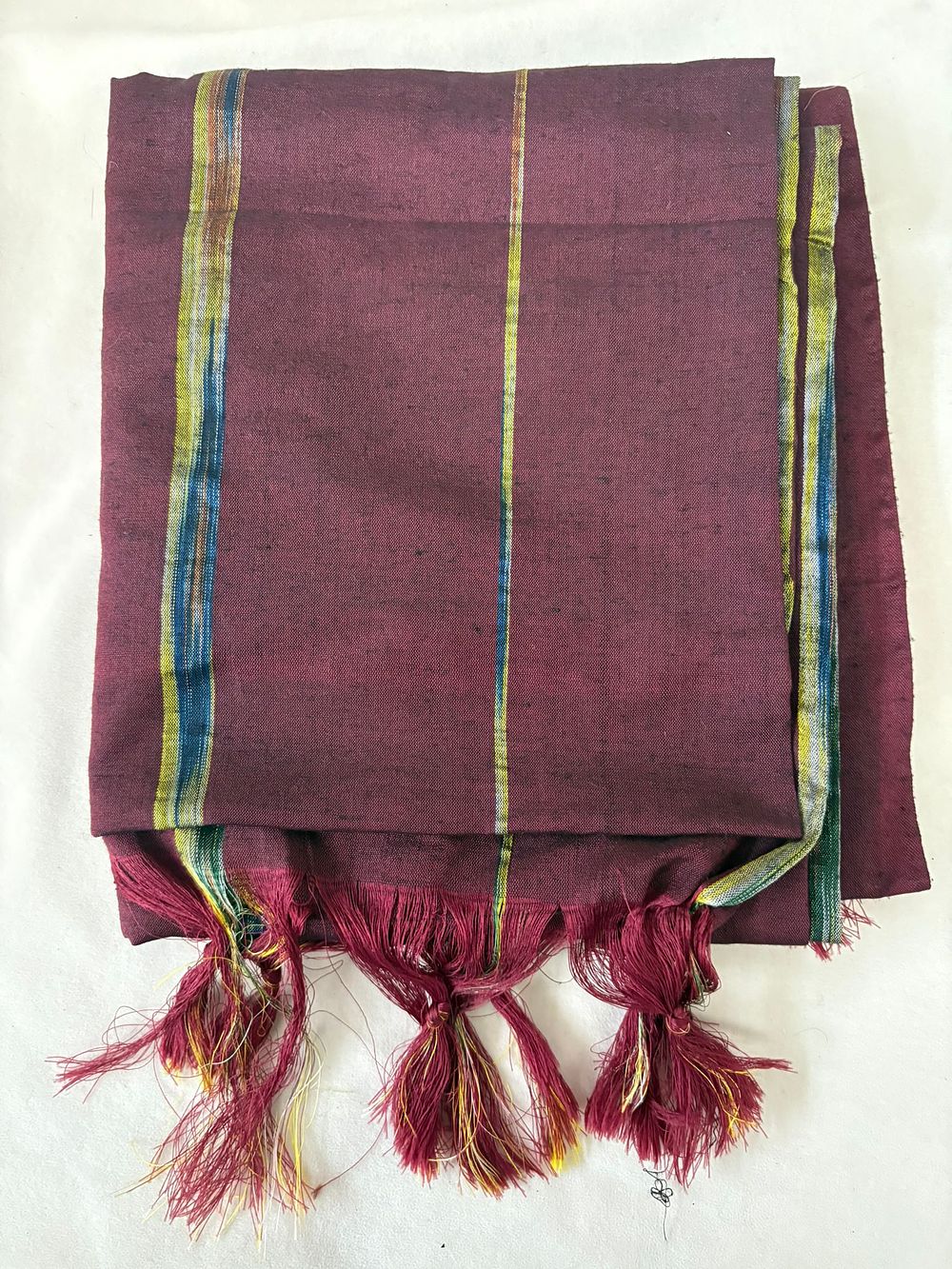 Scarf. Silk scarf with a striped pattern. Signs of wear.