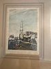 Screen Print. Silkscreen title "The Tower of the Clergy, Porto", with glass and wooden frame. Image - 1