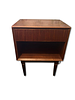 Bed with Bedside Table. Single mahogany bed with vintage nightstand. The bed has some broken Image - 1