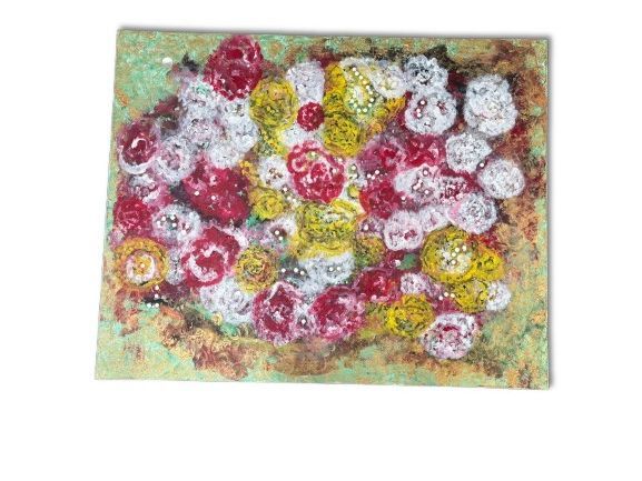 Abstract Paitting. Decorative acrylic painting on canvas. Private collection. Abstract art. Wall 