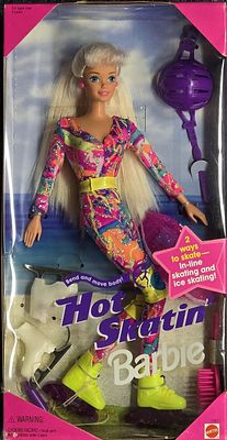 Barbie Patinadora - Ano 1994. Barbie Patinadora Sensacional. Data da caixa: 1994. Varia&ccedil;&atilde;o de 