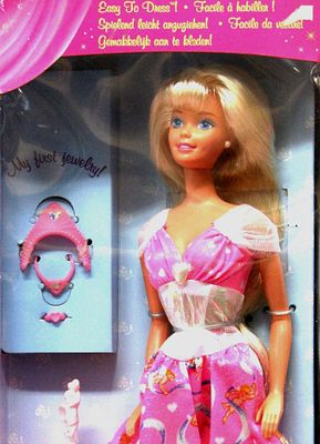 Barbie Jewlery Fun - Ano 1996. Divers&atilde;o com j&oacute;ias: A minha primeira Barbie. Data da caixa: 1996