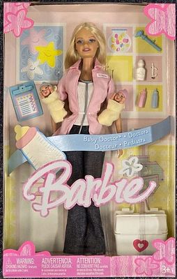 Barbie Baby Doctor - Ano 2005. Barbie M&eacute;dica Beb&eacute;. Data da caixa: 2005