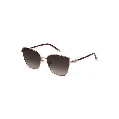 Furla Sunglasses. Sunglasses, metal frame, square lens, brown lens, contrasting details, lens 