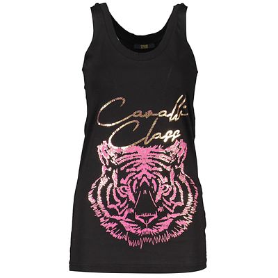 Tank Top Cavalli Class. TANK TOP, WIDE SHOULDERS, ROUND NECK, PRINT, LOGO 
Composition: 100% 