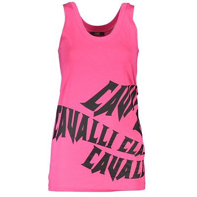 Cavalli Class Tank Top. TANK TOP, WIDE SHOULDERS, ROUND NECK, PRINT, LOGO 
Composition: 100% 