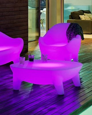 Garden Set - Coffee Table + 2 Armchairs. Polyethylene table, which allows them to withstand 