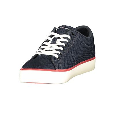 Tommy Hilfiger Sneakers. SPORTY SHOE WITH LACES, CONTRASTING BURGUNDY DETAILS, REMOVABLE FOOTBED 
