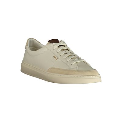 Boss Sneakers. SPORTS SHOE WITH LACES, CONTRASTING BEIGE DETAILS, PRINT, LOGO 
Composition: 20% 