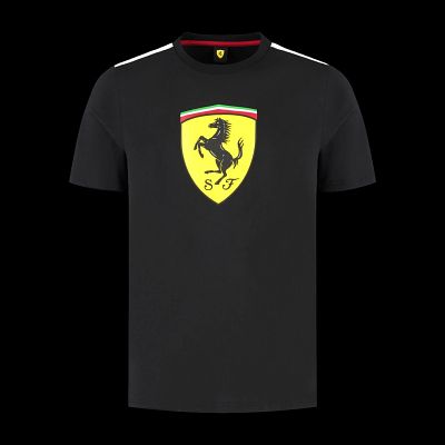 Ferrari T-shirt. Support Charles Leclerc and Lewis Hamilton with this official Ferrari F1 men's 