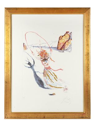 Salvador Dal&igrave; (Figueres, 11/05/1904 - Figueres, 23/01/1989) "Transcendant Passage (Arches Girl; Daphne II)" 1979 Cm foglio: 80x60