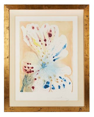 Salvador Dal&igrave; (Figueres, 11/05/1904 - Figueres, 23/01/1989) "L'&eacute;l&eacute;phant bleu" 1975 Cm 53,5x40,5