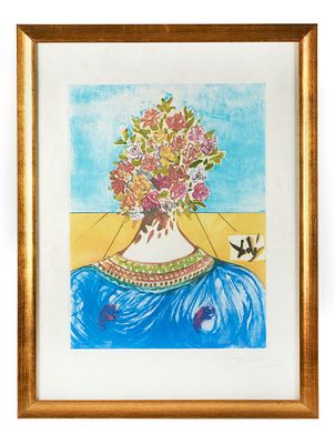 Salvador Dal&igrave; (Figueres, 11/05/1904 - Figueres, 23/01/1989) "The Flowering of Inspiration" 1978 Cm foglio: 76x56