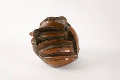 Carlo Zauli (Faenza, 18/08/1926 - Faenza, 14/01/2002) Sfera in bronzo Cm 12,5x14,5x13 - CARLO 