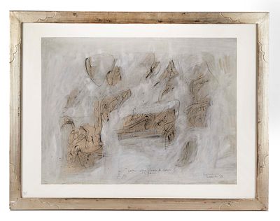 Bepi Romagnoni (Milano, 21/11/1930 - Villasimius, 19/07/1964) "Invano" 1959 Tecnica mista su carta Cm 49.6 x 65.9