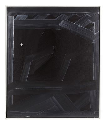 Sergio Romiti (Bologna, 14/04/1928 - Bologna, 12/03/2000) "Il punto bianco" 1995 Acrilico su tela Cm 60x50