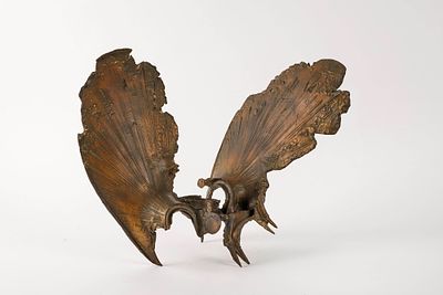 Quinto Ghermandi (Crevalcore, 1916 - San Lazzaro di Savena, 1994) "Forma libera" 1974 Scultura in bronzo Cm 31,5x41x17,5