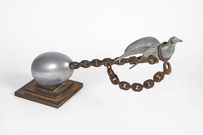 Valeriano Trubbiani (Macerata, 02/12/1937 - 29/08/2020) "Colombo viaggiatore" 1973 Cm 40x81x24,5 Cm 40x81x24,5