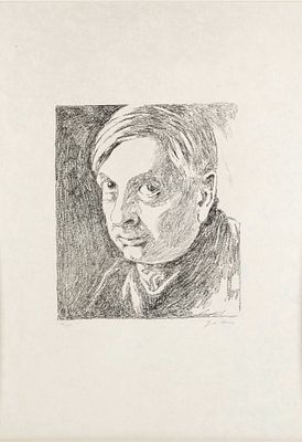 Giorgio De Chirico (Volo, 10/07/1888 - Roma, 20/11/1978) “Autoritratto” 1972 Litografia a colori su carta japon Cm 77x57