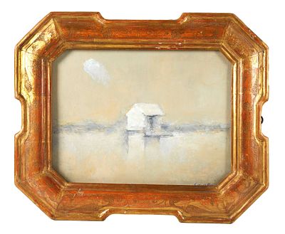 Norma Mascellani (Bologna, 03/07/1909 - Bologna, 07/12/2009) "I Padelloni" Olio su cartone telato Cm 23,5x32