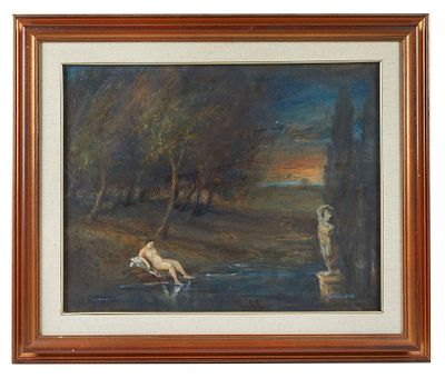 Aurelio Bulzatti (Argenta, 1954 - ) "Senza titolo" 1985 Olio su tela Cm 40,5x59 - AURELIO 