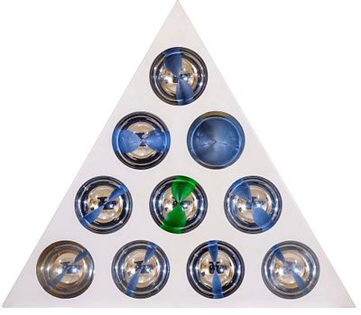 Oggetto cromocinetico - FRANCO COSTALONGA (Venezia, 1933 - 2019) Oggetto cromocinetico 10 sfere in 