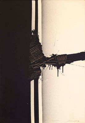 Legato - EMILIO SCANAVINO (Genova, 1922 - Milano, 1986) Legato 1970 tecnica mista su cartone 