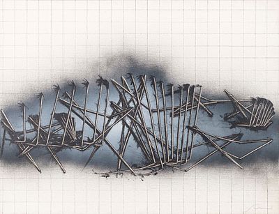 Immagine - EMILIO SCANAVINO (Genova, 1922 - Milano, 1986) Immagine 1984 olio su tela riportata su 