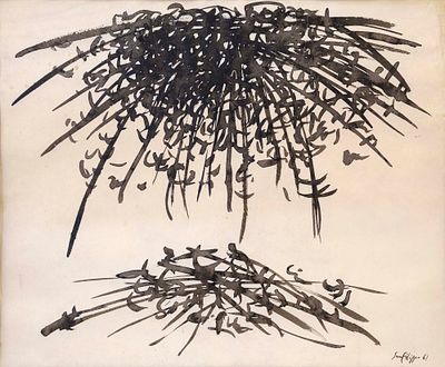 senza titolo - ANTONIO SANFILIPPO (Trapani 1923 - Roma 1980, - ) senza titolo 1961 gouache su 