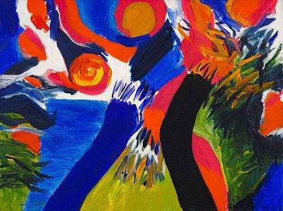 Paesaggio in rosso - EDO MURTIC (Velika Pisanica, 1921 - Zagabria, 2005) Paesaggio in rosso 1991 