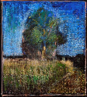 Albero - RUGGERO SAVINIO (Torino, 1934 - Cetona, 2025) Albero 1993 olio su tela cm. 130x116 firma 