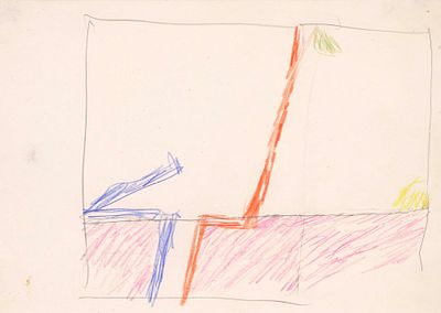 senza titolo - OSVALDO LICINI (Monte Vidon Corrado, 1894 - 1958) senza titolo tecnica mista su 