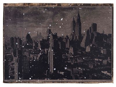 New York - LUCA PIGNATELLI (Milano , 1962 - ) New York 2009 tecnica mista su carta riportata su 