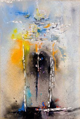 senza titolo - LUCIANO GASPARI (Venezia, 1913 - 2007) senza titolo tecnica mista su cartoncino 