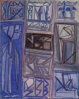 senza titolo - RICCARDO LICATA (Torino, 1929 - Venezia, 2014) senza titolo 1976 tempera su tela 