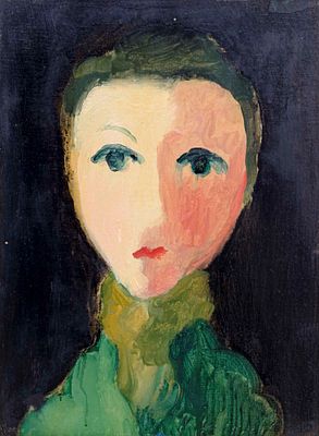 Testa - VIRGILIO GUIDI (Roma, 1892 - Venezia, 1984) Testa 1952-53 olio su cartone telato cm. 40x30 