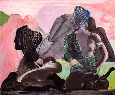 Lazzara e la sfinge - CARMELO ZOTTI (Trieste , 1933 - Treviso, 2007) Lazzara e la sfinge 1974 olio 