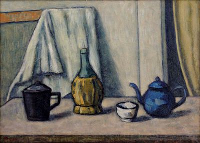 Natura morta - FIORENZO TOMEA (Zoppè di Cadore, 1910 - Milano, 1960) Natura morta 1946 olio su 